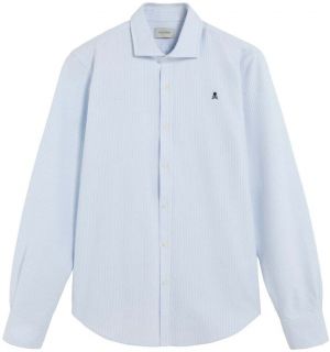 Scalpers Košeľa 'Peach F'  svetlomodrá / biela