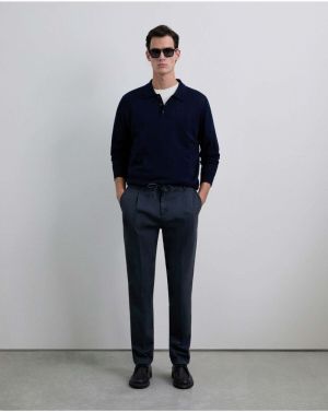 Scalpers Chino nohavice 'Icon Scmanu'  námornícka modrá