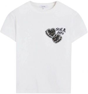 Scalpers Tričko  nebielená / čierna / biela