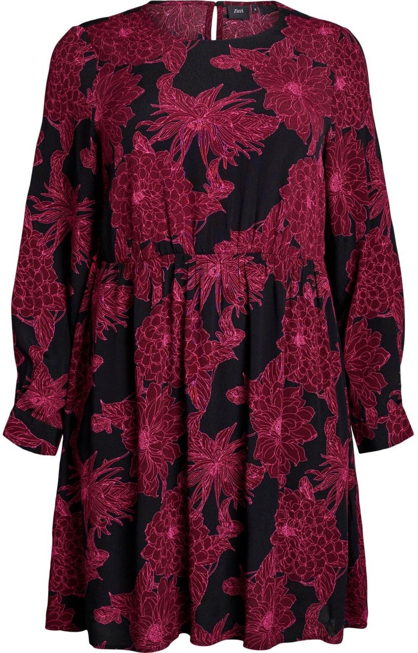 Zizzi Šaty 'VBELLA'  červená / čierna