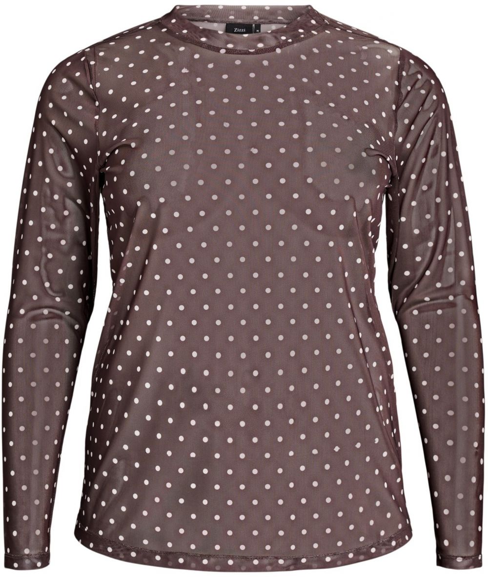 Zizzi Blúzka 'ELEAH'  hnedá / prírodná biela