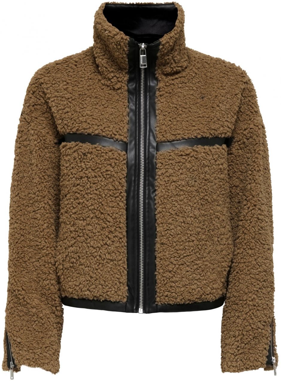 ONLY Prechodná bunda 'PATTI'  hnedá / čierna