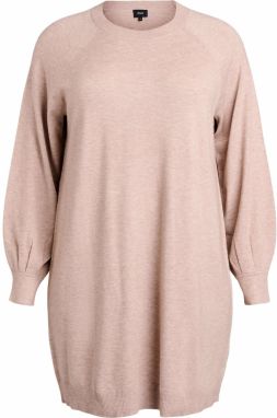 Zizzi Pletené šaty 'Caella'  púdrová