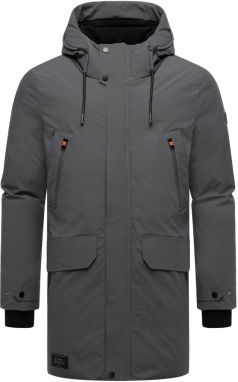 STONE HARBOUR Zimný kabát 'Kitraan XX'  tmavosivá / oranžová