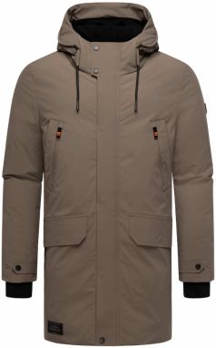 STONE HARBOUR Zimný kabát 'Kitraan'  svetlohnedá / čierna