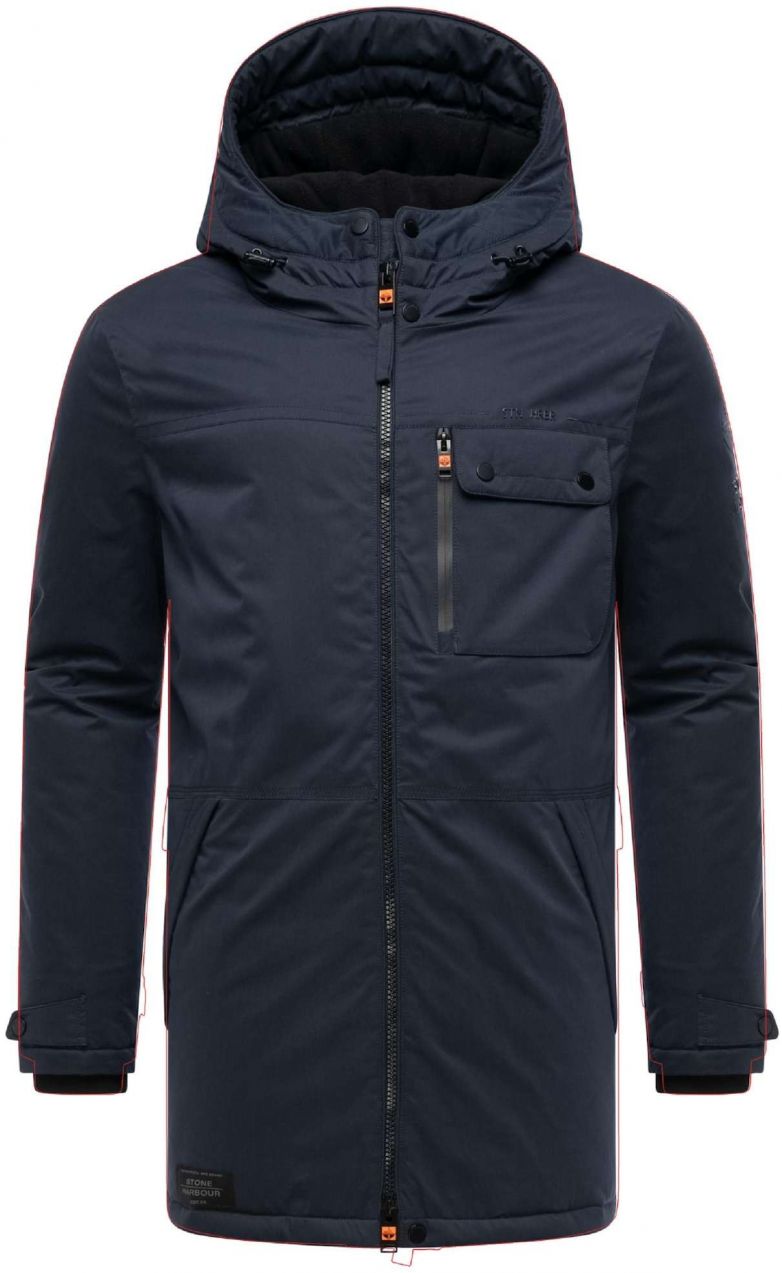 STONE HARBOUR Zimný kabát 'Fintaan'  námornícka modrá