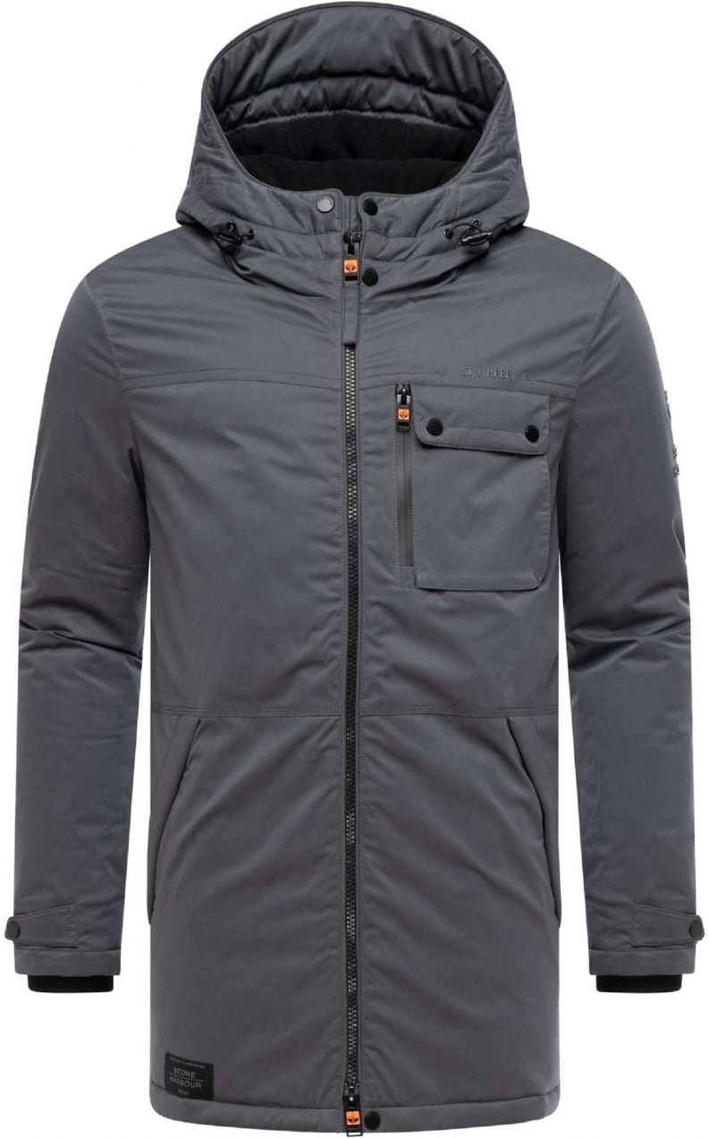 STONE HARBOUR Zimný kabát  antracitová / čierna