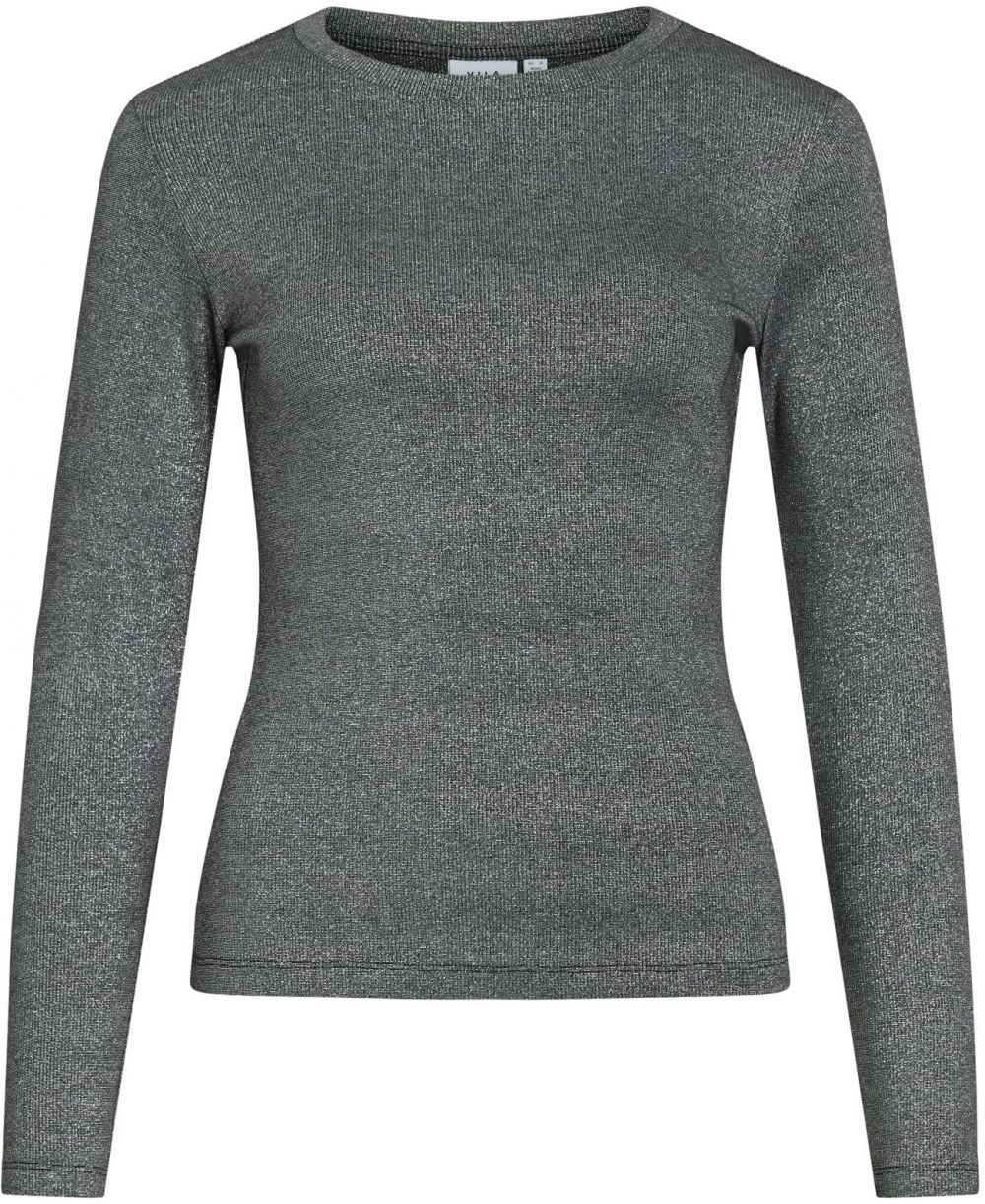 VILA Tričko 'CATREA'  čierna melírovaná