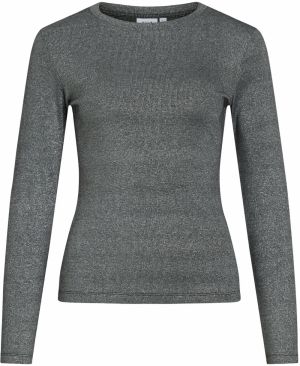 VILA Tričko 'CATREA'  čierna melírovaná