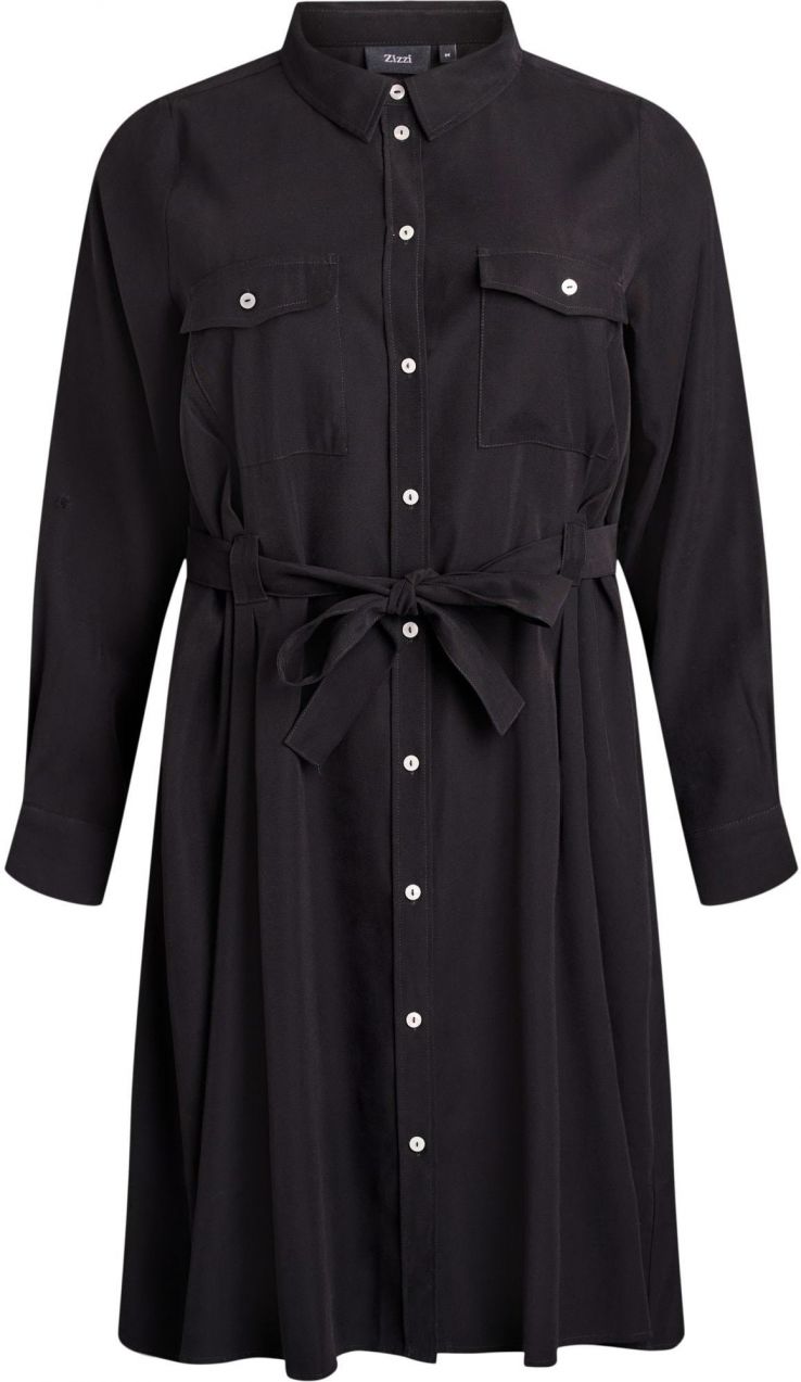 Zizzi Košeľové šaty 'Mdana'  čierna