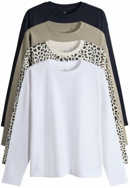 The Set Tričko  krémová / tmavobéžová / čierna / biela