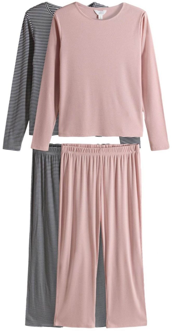 The Set Pyžamo  sivá / ružová / biela