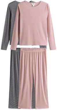 The Set Pyžamo  sivá / ružová / biela