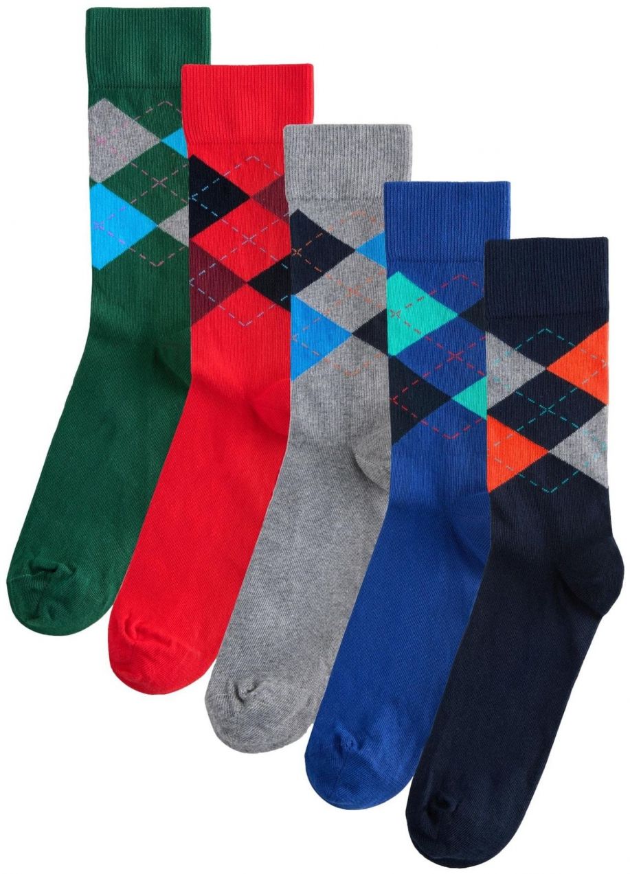 Next Ponožky  modrá / sivá / zelená / červená / čierna