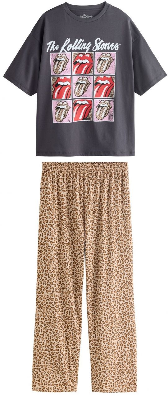 Next Pyžamo 'Rolling Stones'  béžová / hnedá / sivá / biela