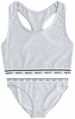 Next Súpravy bielizne  sivá / čierna / biela