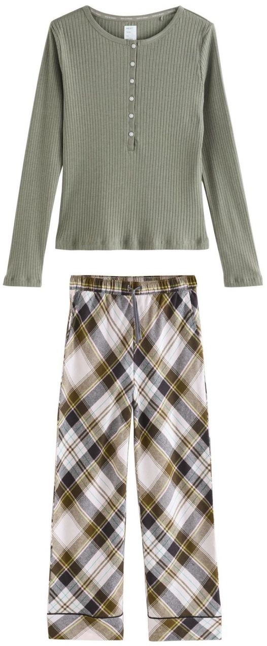 Next Pyžamo  námornícka modrá / kaki / biela