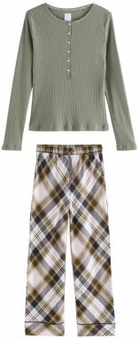 Next Pyžamo  námornícka modrá / kaki / biela