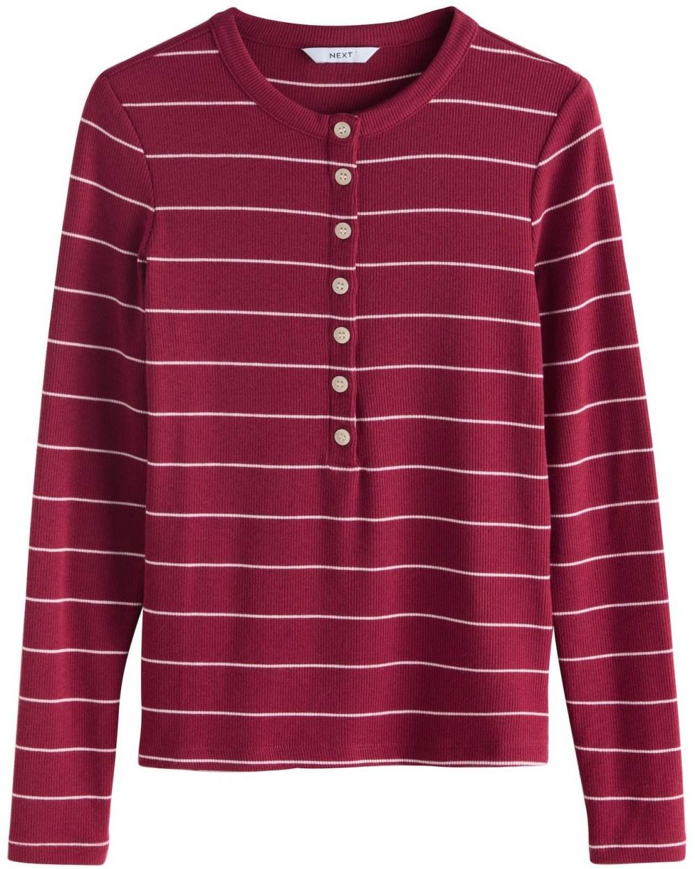 Next Tričko  vínovo červená / biela