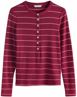 Next Tričko  vínovo červená / biela