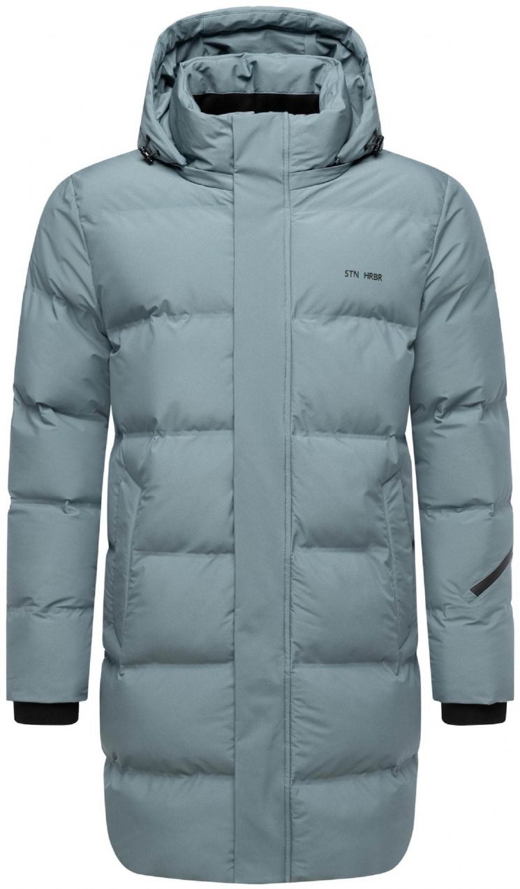 STONE HARBOUR Zimný kabát 'Thadeek XX'  dymovo modrá / čierna