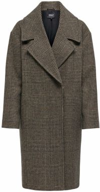 ONLY Prechodný kabát  hnedá / tmavohnedá