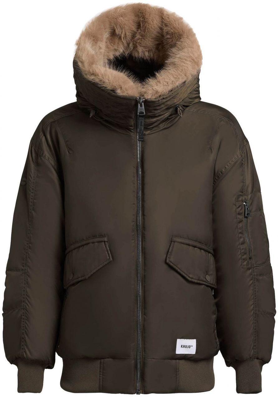 khujo Zimná bunda 'Cela'  tmavozelená
