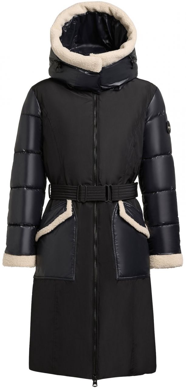 khujo Zimný kabát 'Poppy'  svetlobéžová / čierna