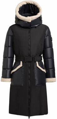 khujo Zimný kabát 'Poppy'  svetlobéžová / čierna