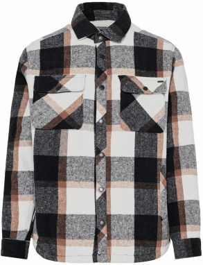 Funky Buddha Košeľa  námornícka modrá / pastelovo oranžová / biela