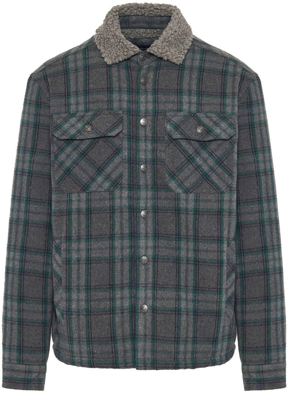 Funky Buddha Prechodná bunda  tmavosivá / zelená