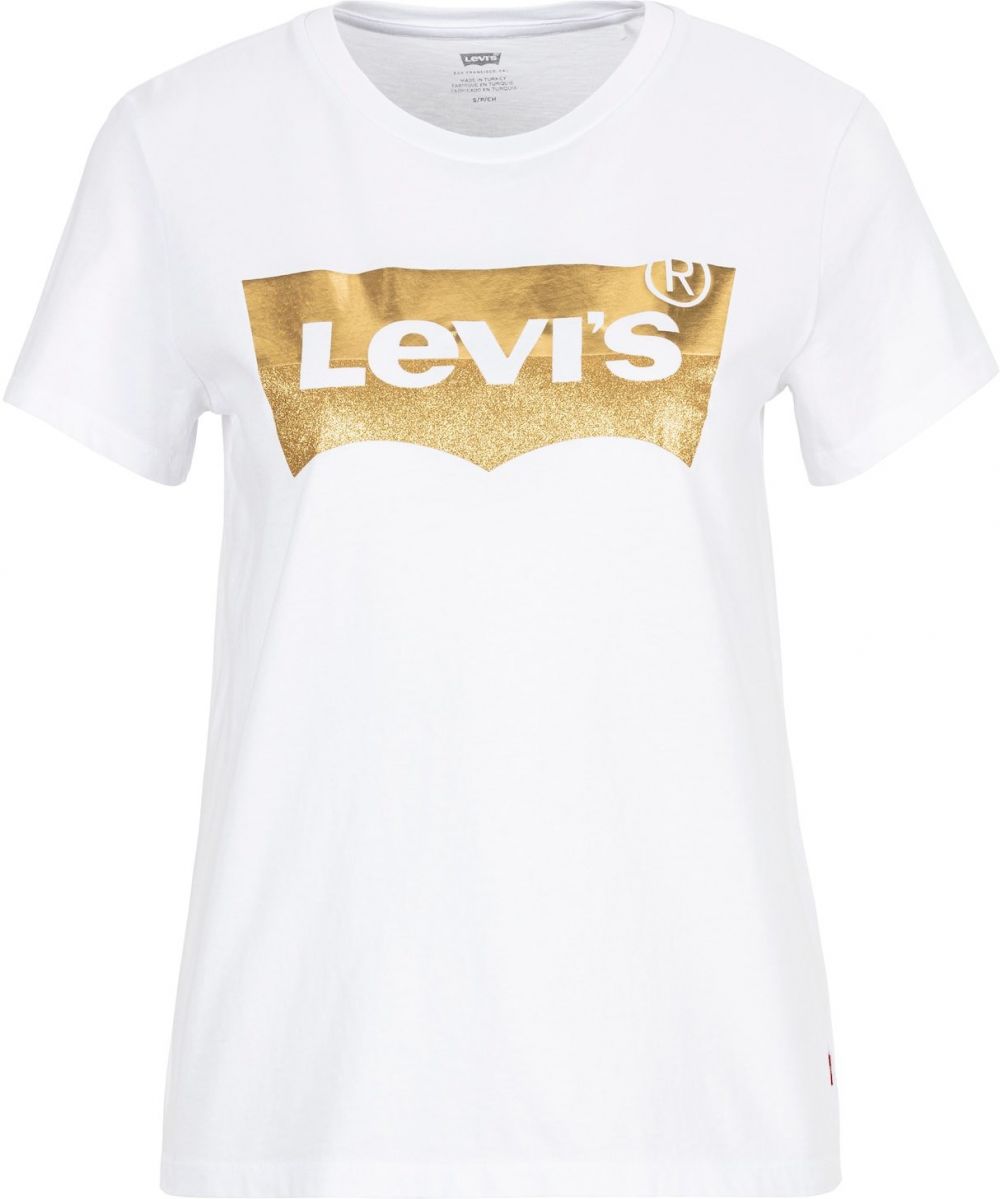 LEVI'S ® Tričko 'The Perfect'  zlatá / biela
