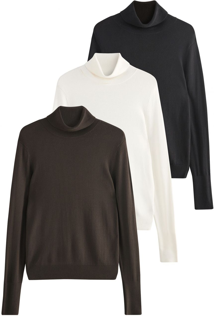 The Set Sveter  čokoládová / čierna / biela