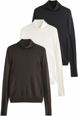 The Set Sveter  čokoládová / čierna / biela