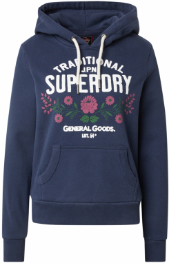 Superdry Mikina 'LOT 54'  námornícka modrá / zelená / tmavoružová / biela