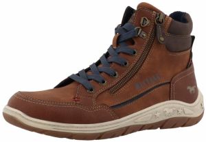 MUSTANG Šnurovacie čižmy 'Benedetto'  hnedá / tmavohnedá