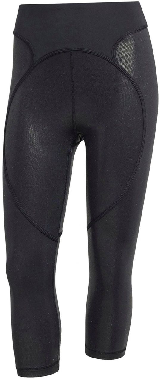 ADIDAS BY STELLA MCCARTNEY Športové nohavice 'Training Micro Dot Capri'  čierna / biela