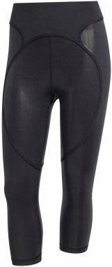 ADIDAS BY STELLA MCCARTNEY Športové nohavice 'Training Micro Dot Capri'  čierna / biela