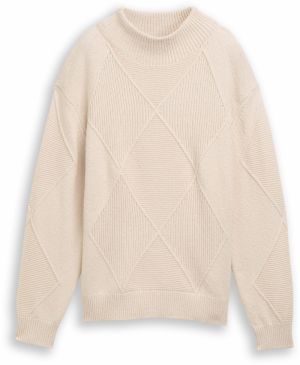 TOM TAILOR Sveter  krémová