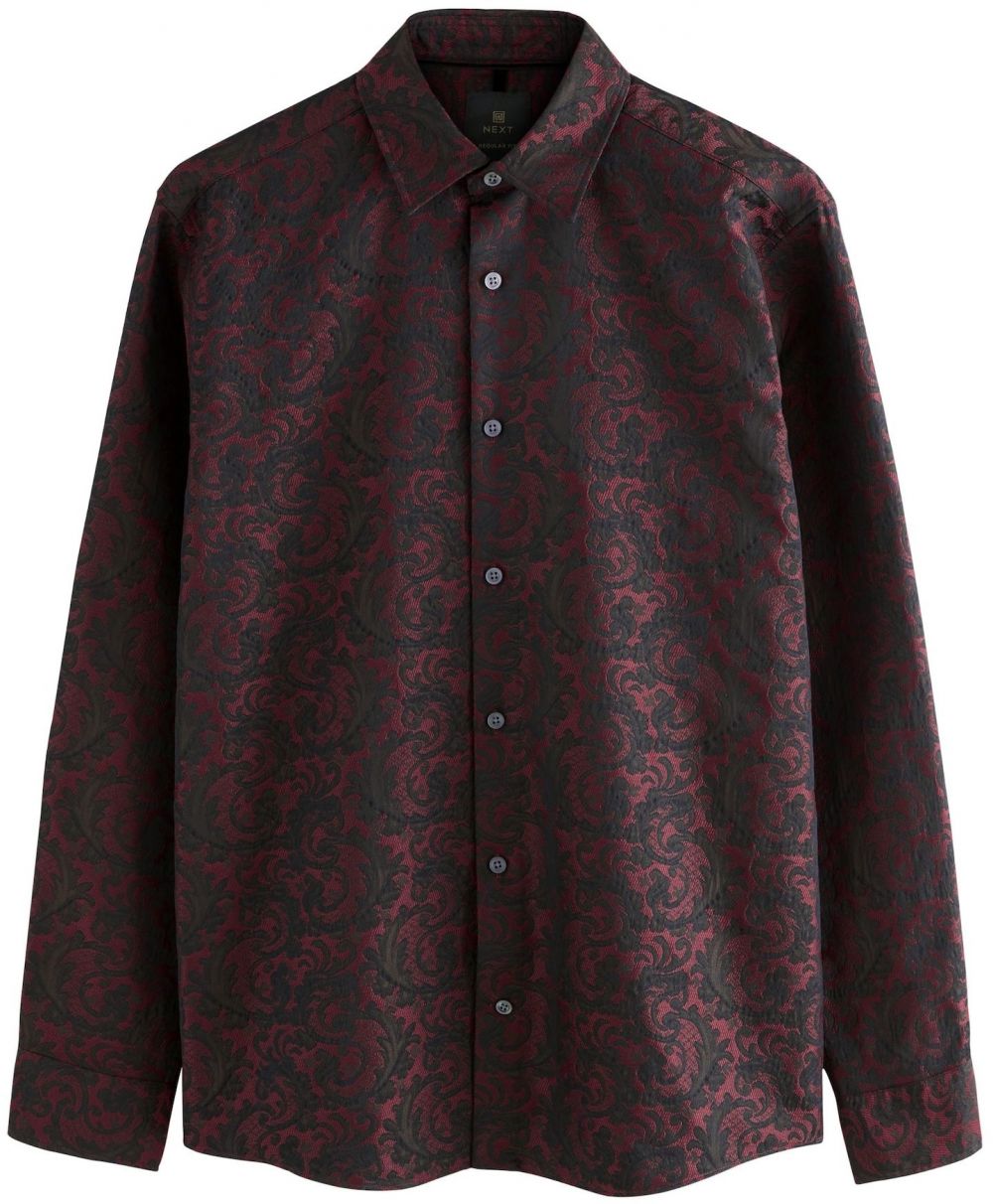 Next Košeľa  bordová / čierna