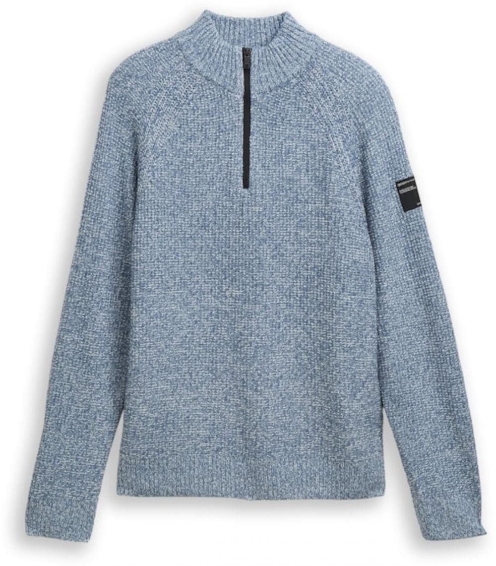 TOM TAILOR DENIM Sveter  modrá melírovaná