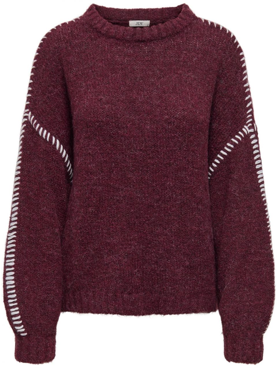 JDY Sveter 'ZOEY'  gaštanová / biela