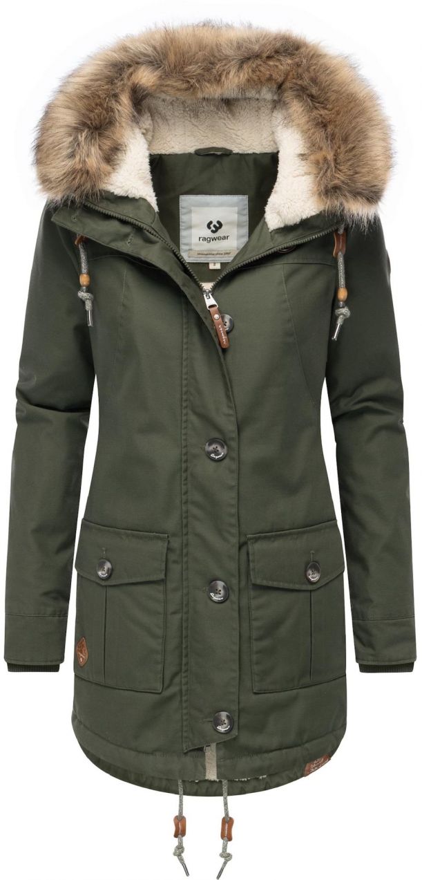 Ragwear Zimná bunda 'Jane'  olivová