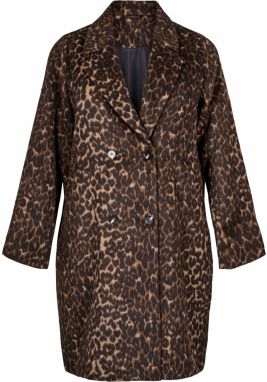 Zizzi Prechodný kabát  béžová / tmavohnedá