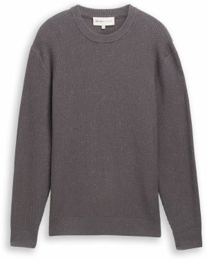 TOM TAILOR DENIM Sveter  tmavosivá
