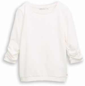 TOM TAILOR DENIM Mikina  šedobiela