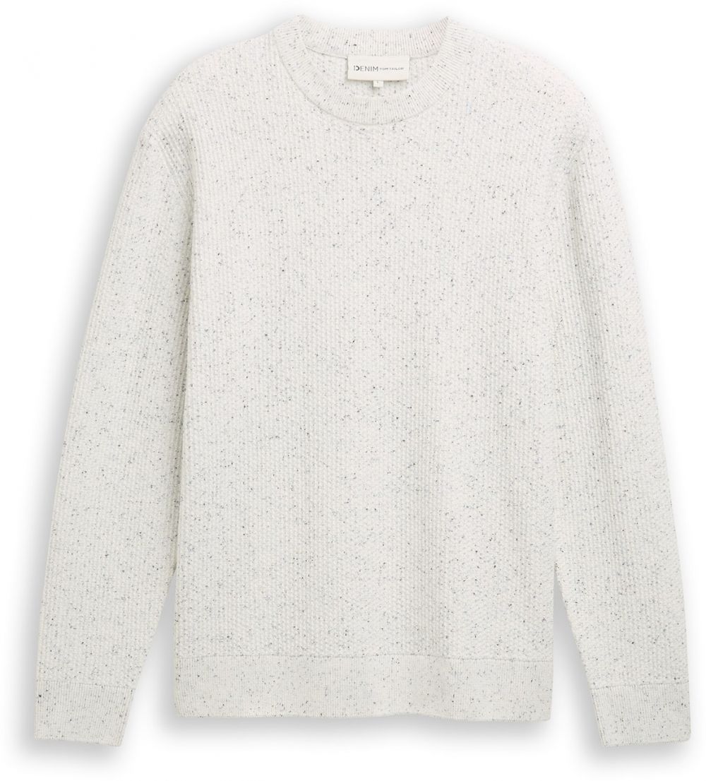 TOM TAILOR DENIM Sveter  šedobiela