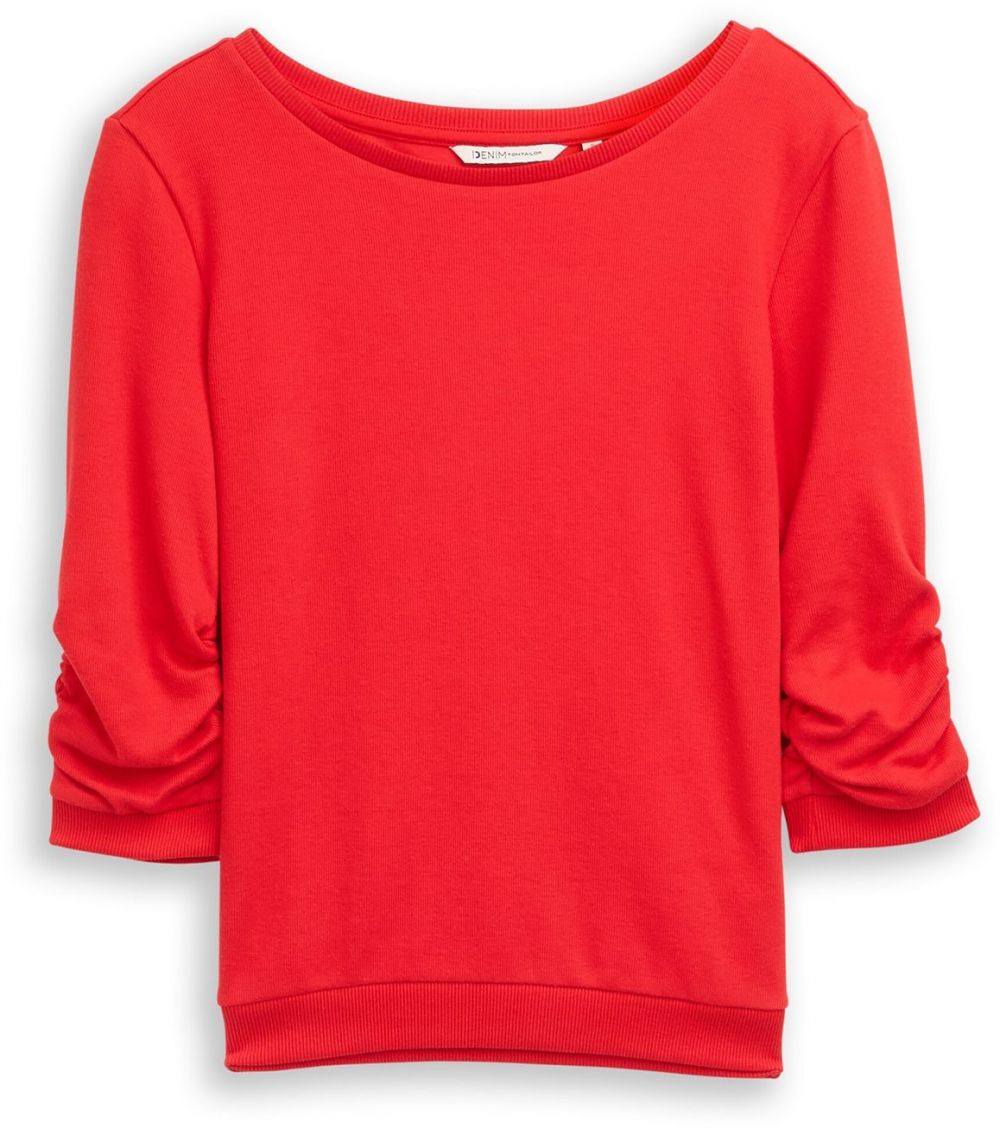 TOM TAILOR DENIM Mikina  červená