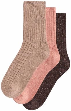 Next Ponožky  čokoládová / svetlohnedá / staroružová