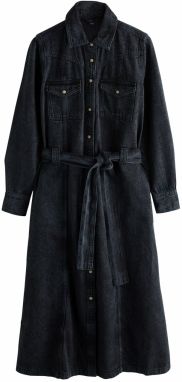 Next Košeľové šaty  čierny denim